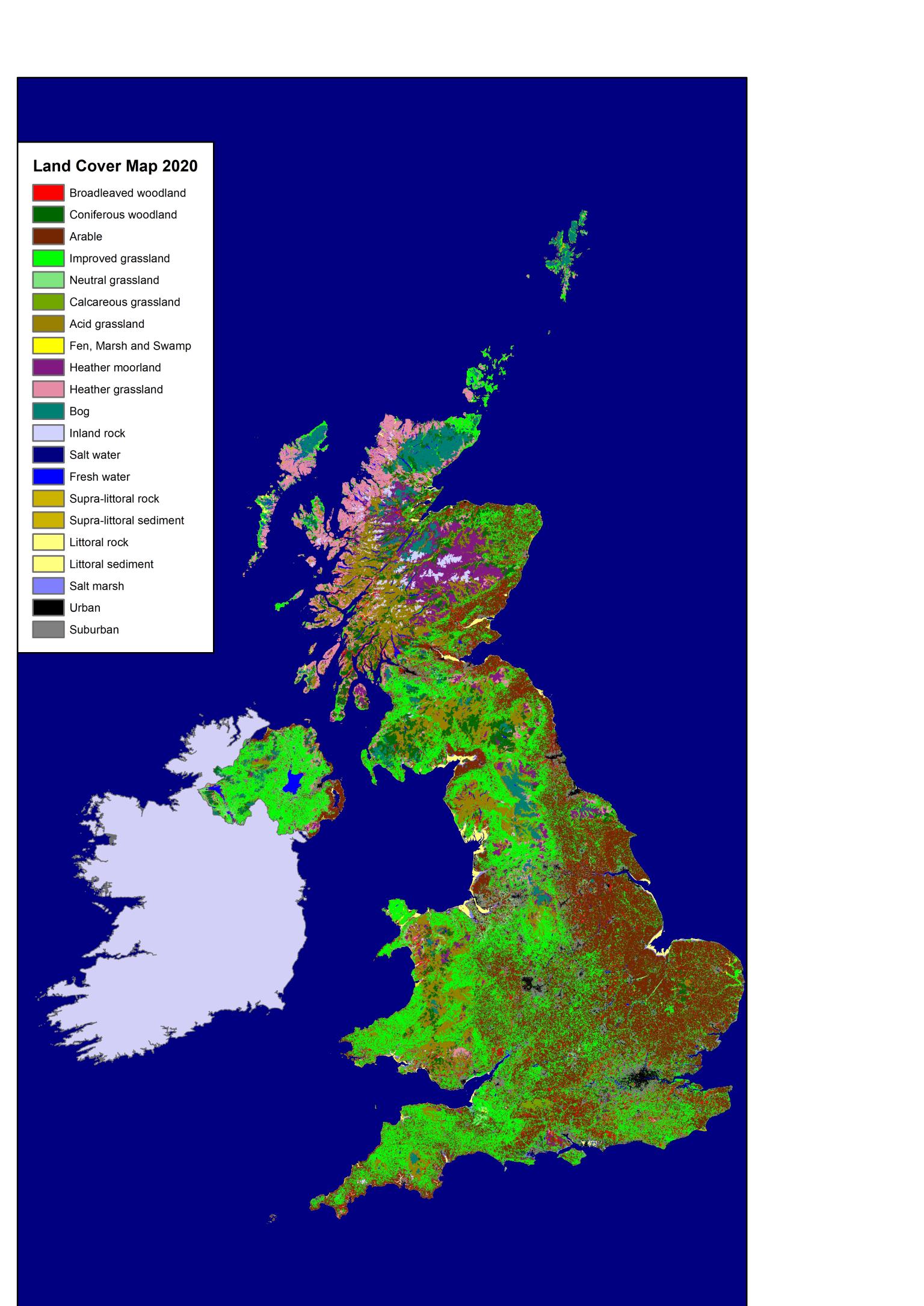 UK Land Cover Map 2020