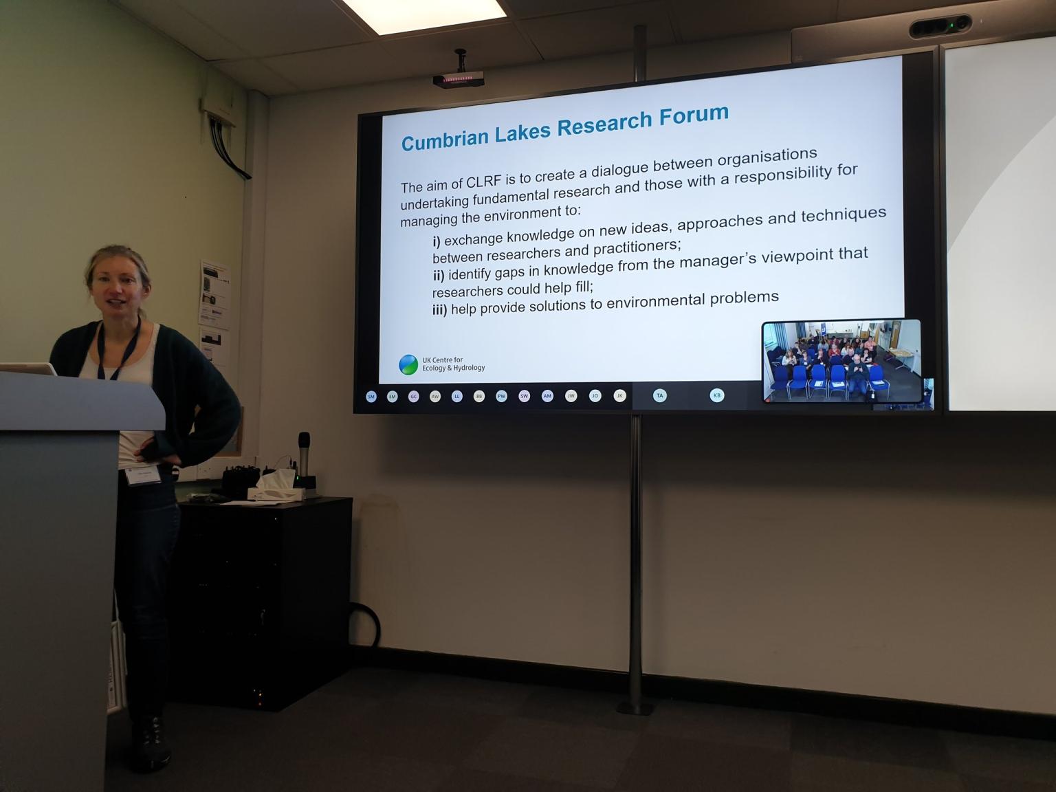 Dr Ellie Mackay from UKCEH introduces the 2023 Cumbrian Lakes Research Forum
