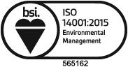 BSI Assurance Mark ISO14001: 2015 certificate number 565162