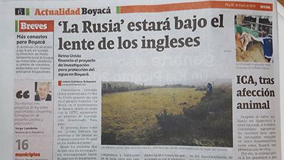 Part of a Spanish language news article from a Colombian newspaper