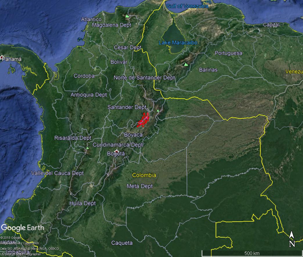 Paraguas map of sites