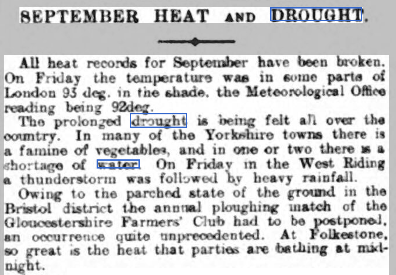 Reading Mercury 16th September 1911, page 4.