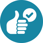 Icon of hand giving thumbs up 