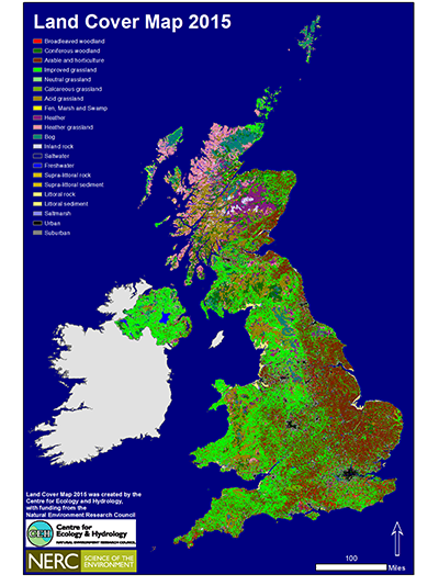 Land Cover Map 2015 with legend. Click to view larger image. Land Cover Map 2015 with legend