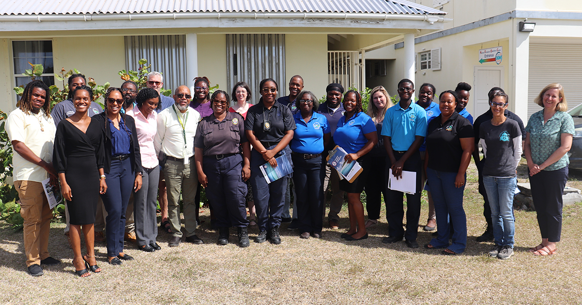 Staff from Anguilla National Trust, UKCEH and the Joint Services Health Unit gathered for a workshop to explore action on non-native species