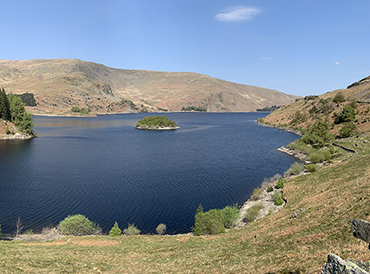 Reduced water levels at Haweswater on 25 April 2020. Photo by Katie Muchan Reduced water levels at Haweswater reservoir
