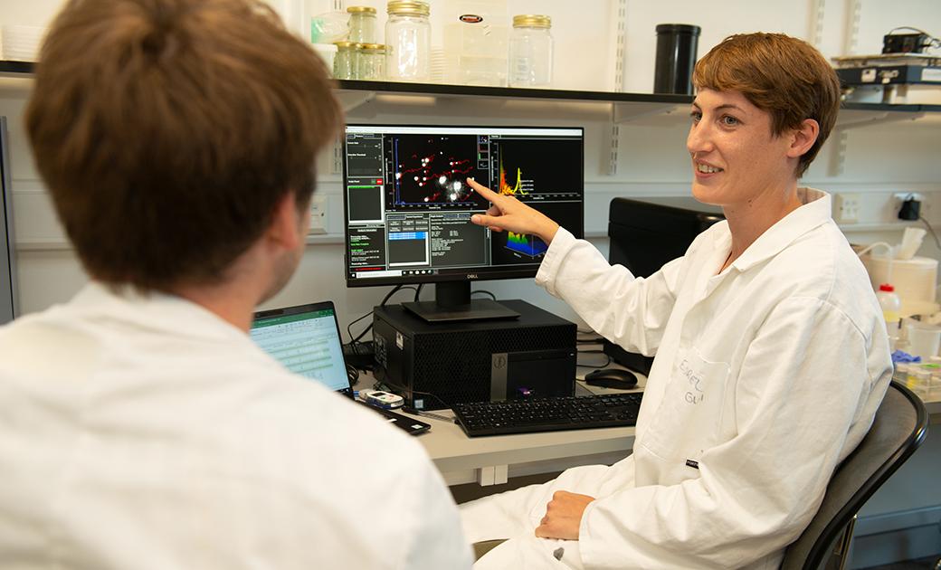 Richard Cross and Elise Morel, Microplastics Analysis Facility at UKCEH's Wallingford site