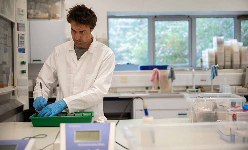 Michele Brentegani in the Bangor Analytical Chemistry Laboratory