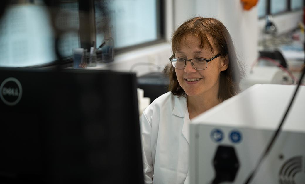 UKCEH's Susan Tandy in our Bangor Analytical Chemistry Laboratory