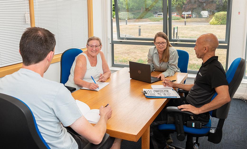 Members of the UKCEH Workplace team meeting in Wallingford