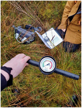 close up of in-field monitoring method