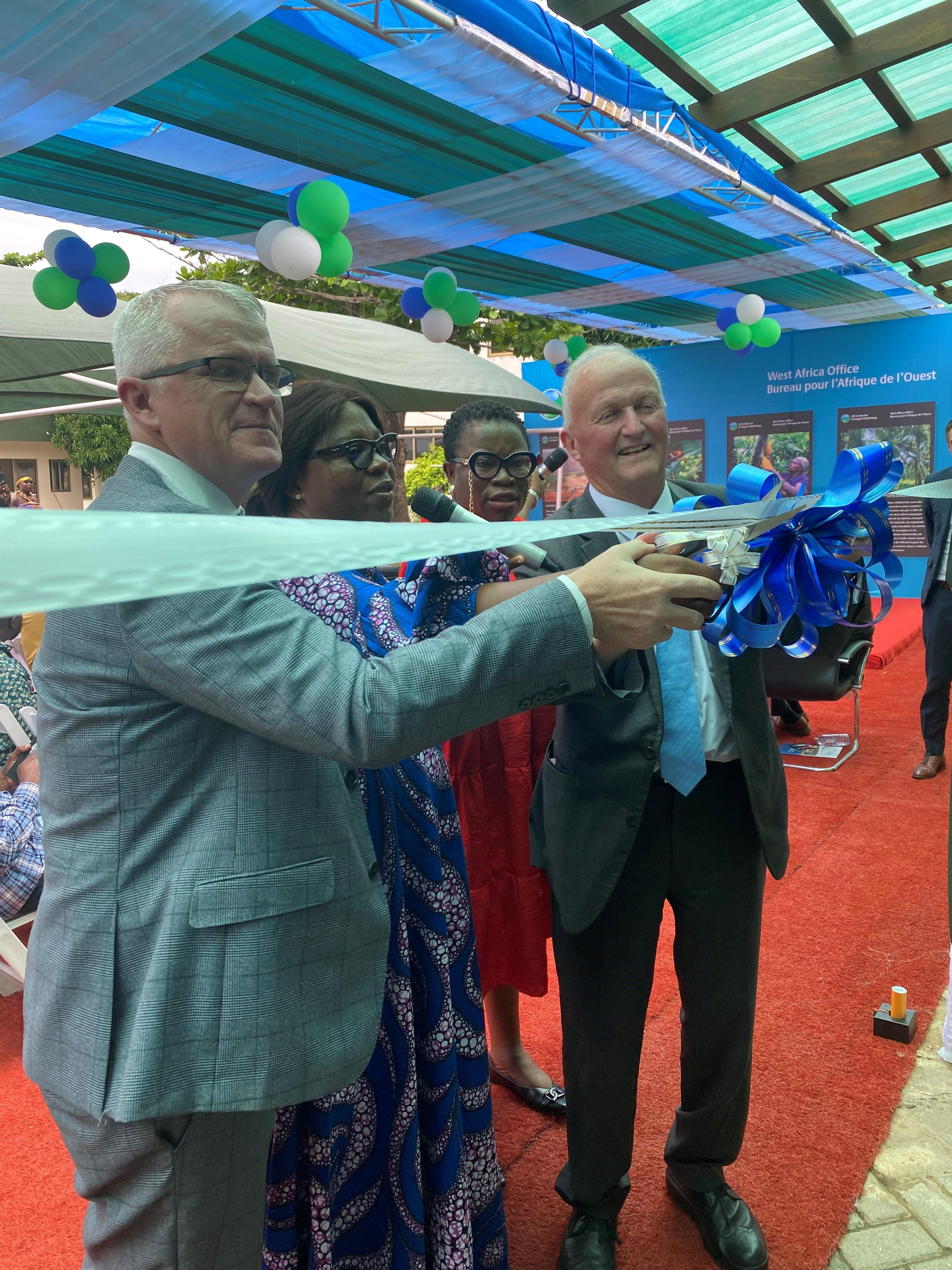 Keith McMahon and Lord Cameron open new UKCEH West Africa office.