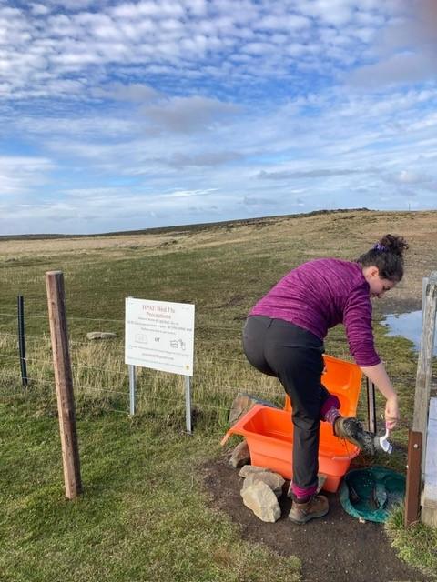 Falklands fieldwork biosecurity.