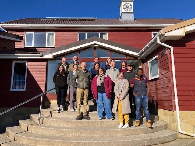 Attendees of the invasive species workshop, Falklands.