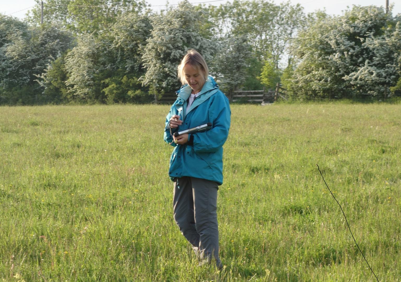 Surveying vegetation in a field