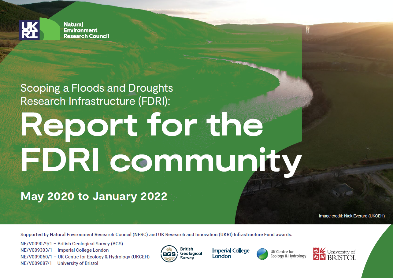 Report for the FDRI community cover with aerial image of river