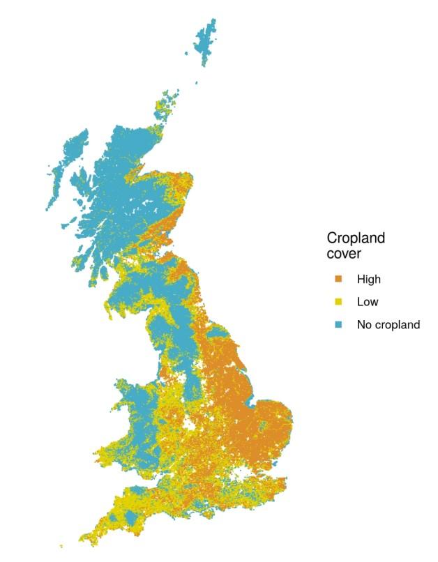 GB cropland cover