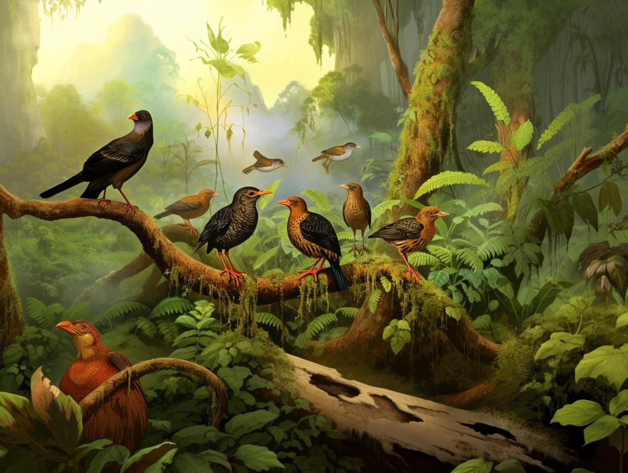 AI-generated image of what the extinct birds might have looked like