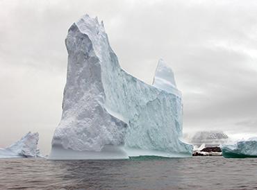 Ice floating in sea off Antarctica