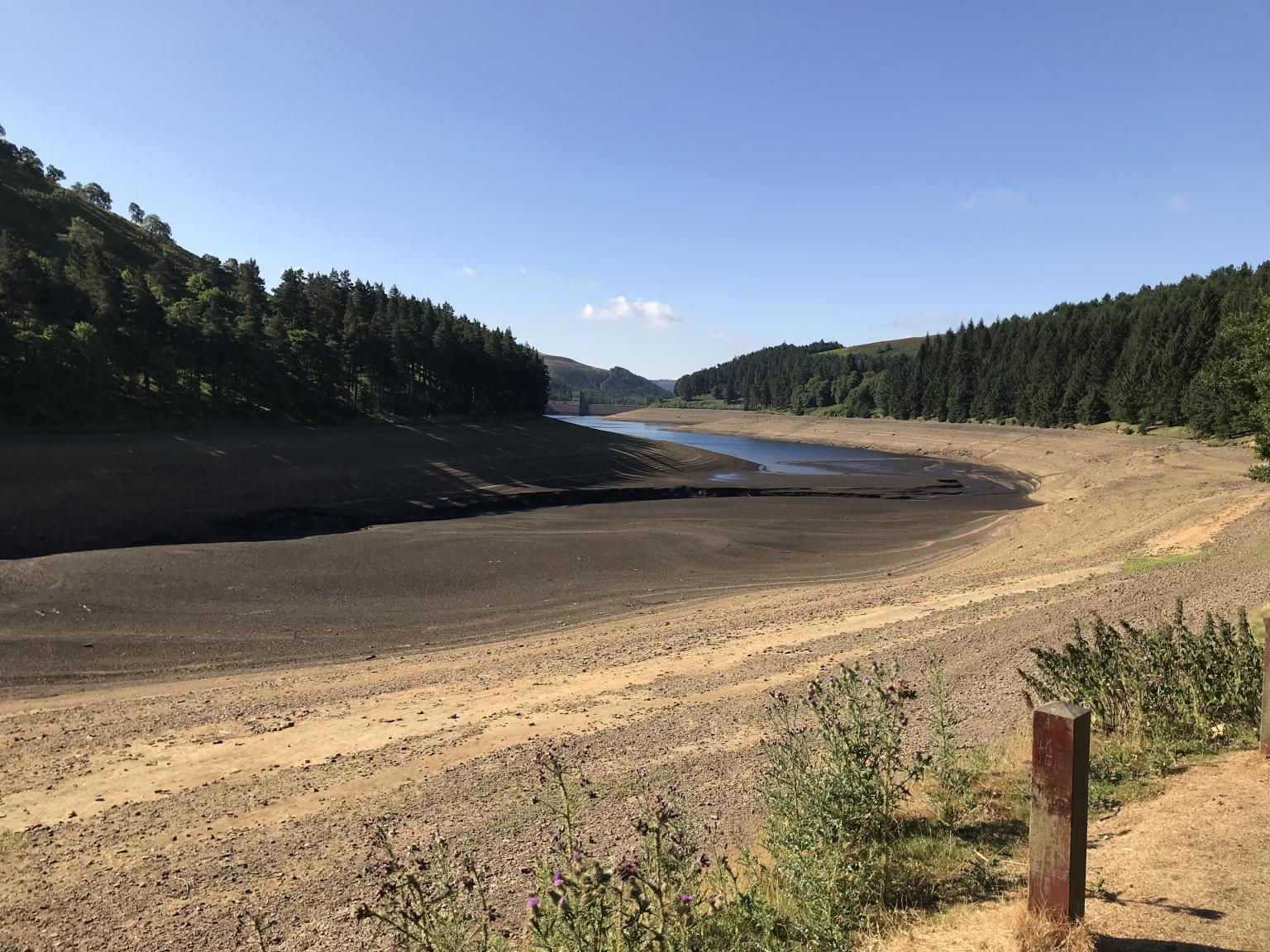 Howden Reservoir during the 2018 drought. Photo: Katie Muchan
