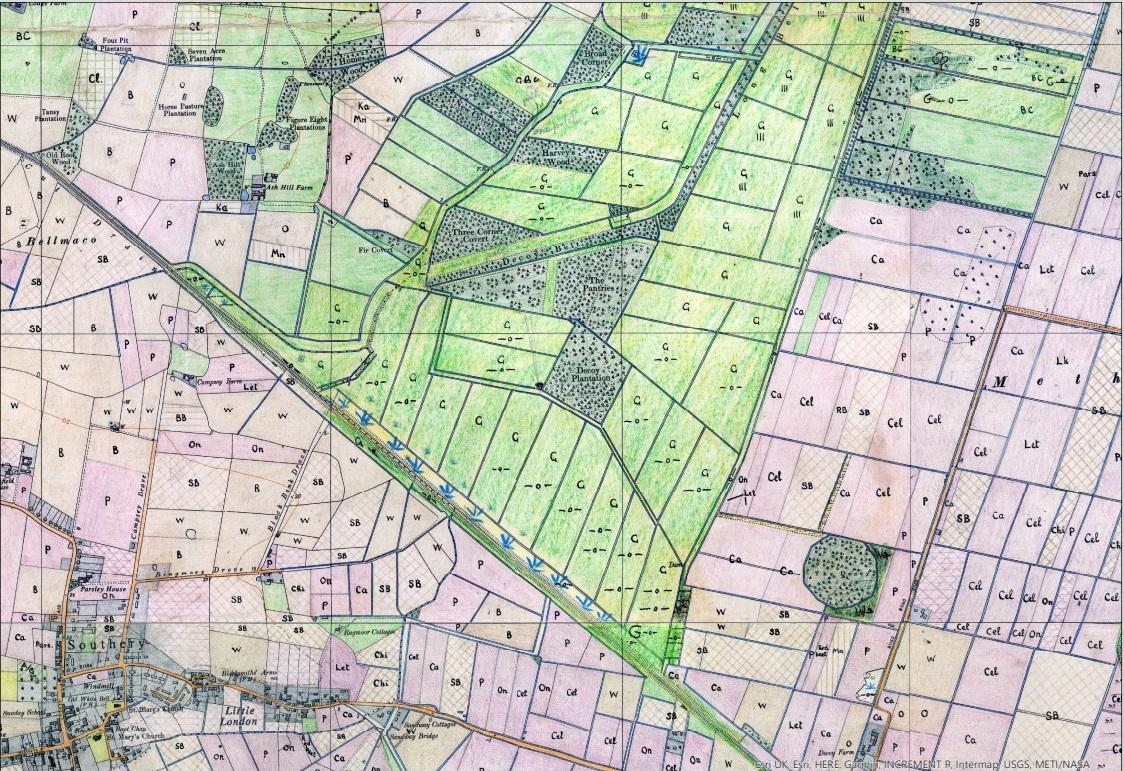 A map of Downham Market area from the 1960s maps.
