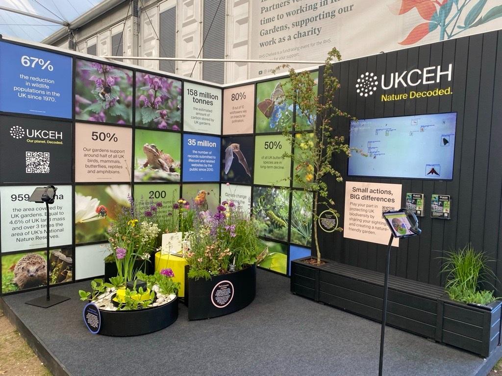 UKCEH's exhibit at the RHS Chelsea Flower Show.