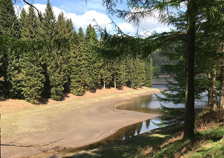 Derwent valley reservoir, Derbyshire, England pictured in mid May 2018