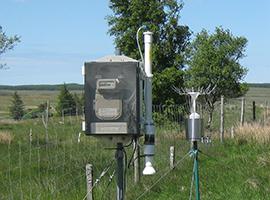 DELTA air sampler system at Forsinard