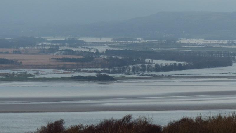 A view towards the Lyth Valley, Cumbria, three days after Storm Desmond in 2015