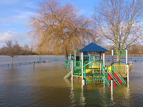 Winter flooding on the River Thames, 2014