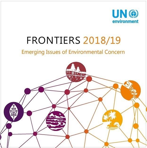 Front cover of Frontiers 2018/19 from UN Environment
