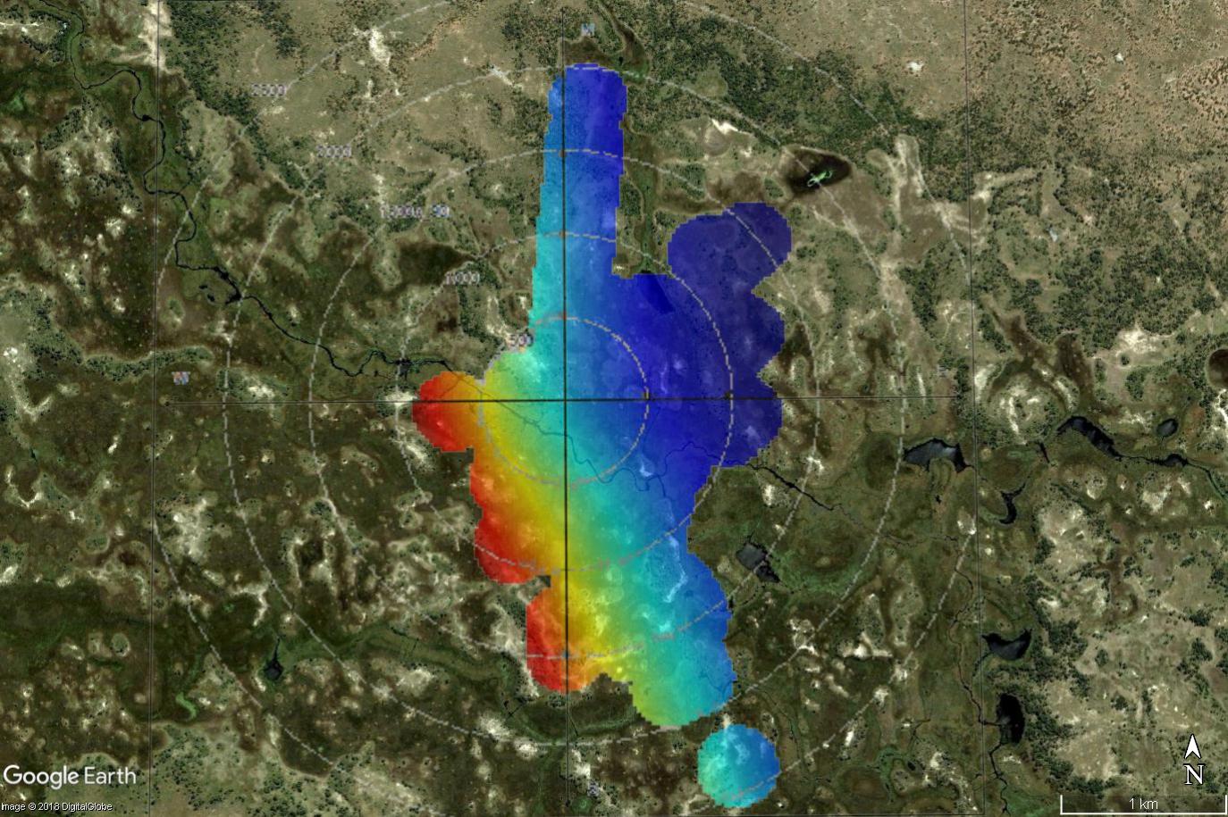 Methane emissions gradient at the seasonal floodplain