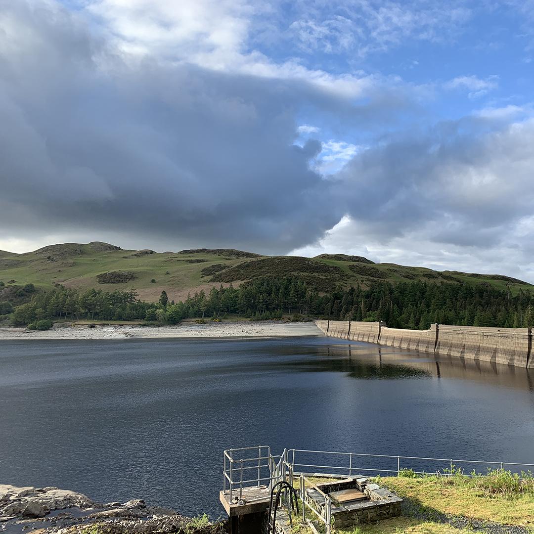 Low water levels in Haweswater (Cumbria), taken 3 June 2020. Photo c. Katie Muchan