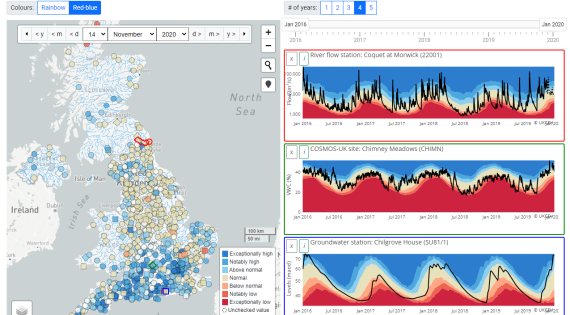 Screenshot of UK Water Resources Portal