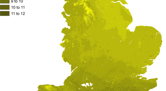Map of mean estimates of nectar plant species for bees