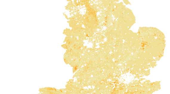 Map of mean estimates of total abundance of invertebrates in topsoil Map of mean estimates of total abundance of invertebrates in topsoil