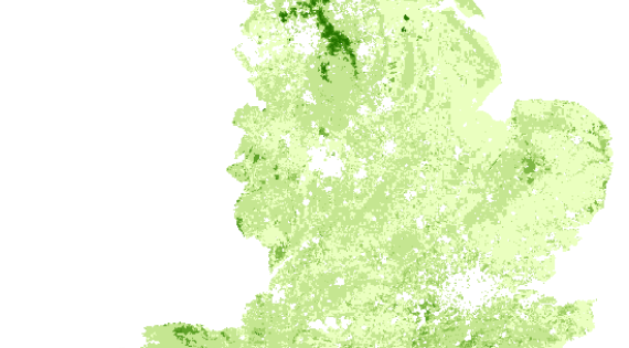 Map of mean estimates of total nitrogen concentration in topsoil