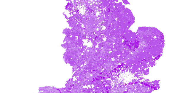 Map of estimates of phosphorus concentration in topsoil