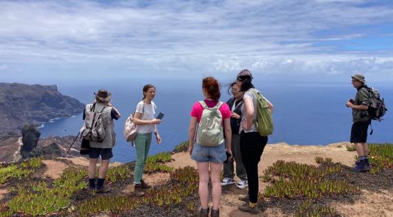 Group of people on Blue Point, St Helena