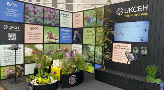 UKCEH's exhibit at the RHS Chelsea Flower Show.