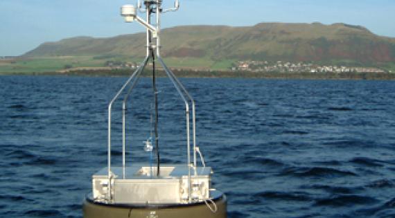 A monitoring buoy on Loch Leven