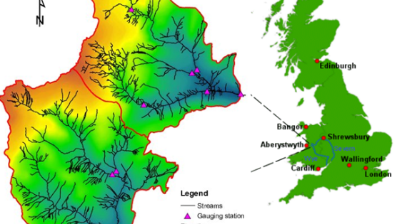 Map showing location of Plynlimon monitoring site