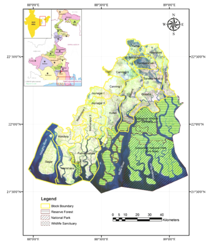 Fig. 1. The Sundarbans region of West Bengal, India. Source: Dasgupta and Shaw (2015).