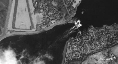 Satellite image over the Falls of Lora