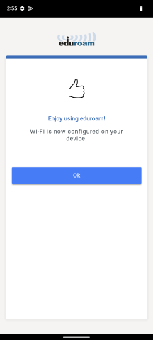 Eduroam screenshot