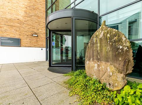 Main entrance to UKCEH offices at Lancaster Environment Centre