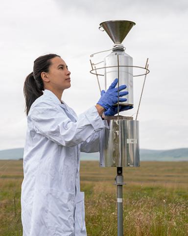 Karen Yeung at the Auchencorth Moss facility