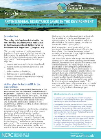 Antimicrobial resistance in the Environment