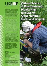 Cover of summary leaflet entitled Citizen Science and Environmental Monitoring: Evaluating Opportunities, Costs and Benefits