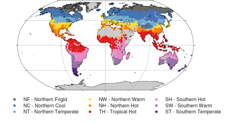 Lake temperature thermal regions